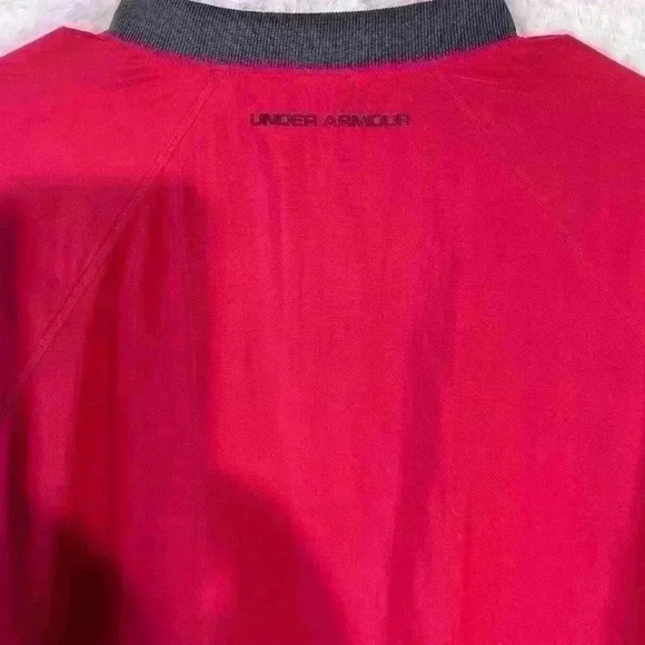 Under Armour WSU Cougars V Neck Womens Small Red/Black Athletic Lined Pullover - Picture 6 of 8